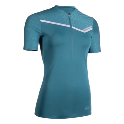 WOMEN'S TRAIL RUNNING SHORT-SLEEVED ZIP T-SHIRT