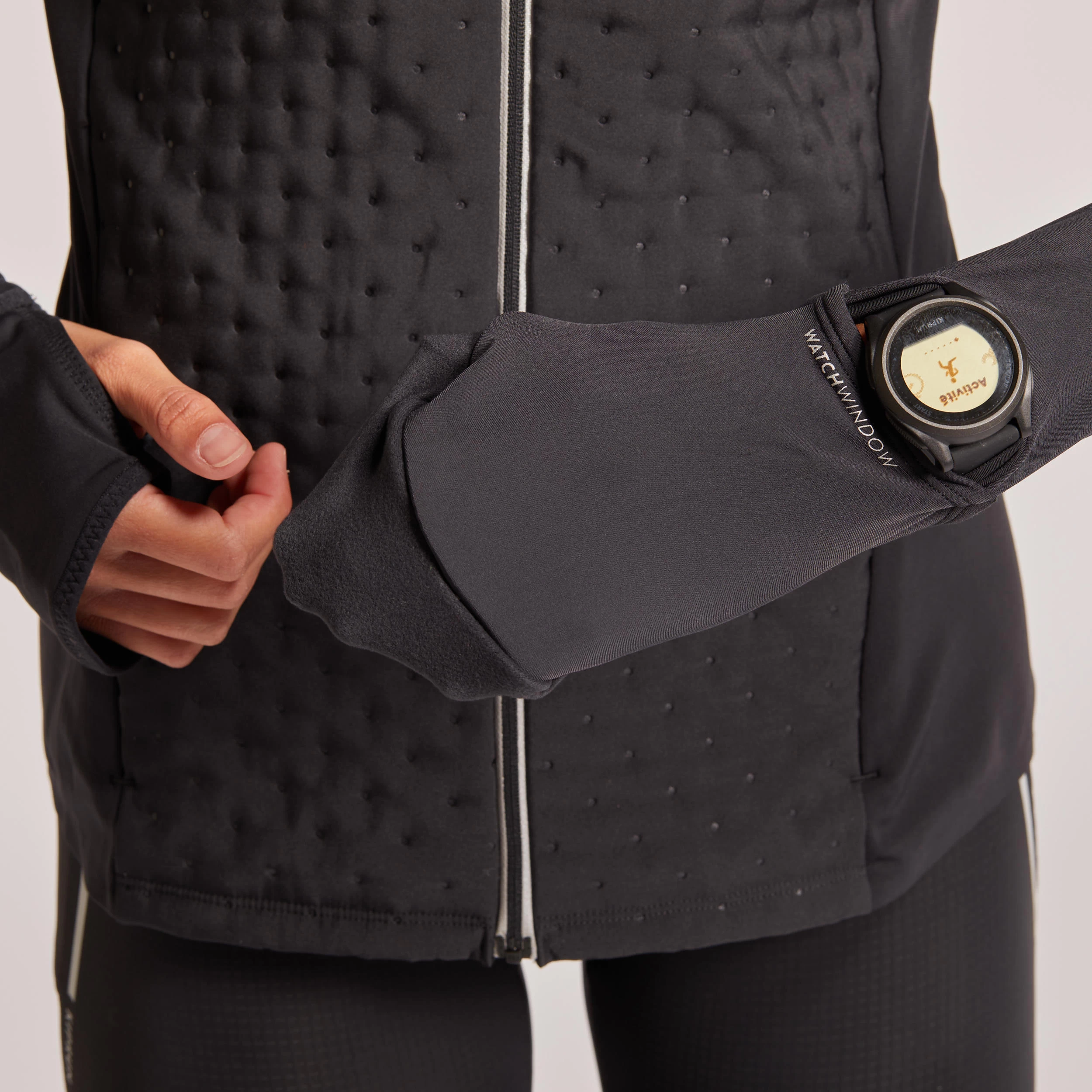 KIPRUN WARM WOMEN'S WINTER RUNNING JACKET BLACK 7 KIPRUN WARM WOMEN'S WINTER RUNNING JACKET BLACK - Image 7