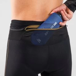 WOMEN'S TRAIL RUNNING LONG LEGGINGS EMBOSS -Running equipment k269ef7df6f1b21ea280763010f4edbe7