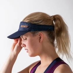 Zone3 Lightweight Race Visor For Training And Racing NAVY/BLUE MARL/REFLECTIVE ORANGE -Running equipment k491e27bbb2364537d3b2fdf0c98d2beb