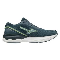 Mizuno Mens Wave Skyrise 3 Running Shoes SmokeB/NLime/NeonFlame
