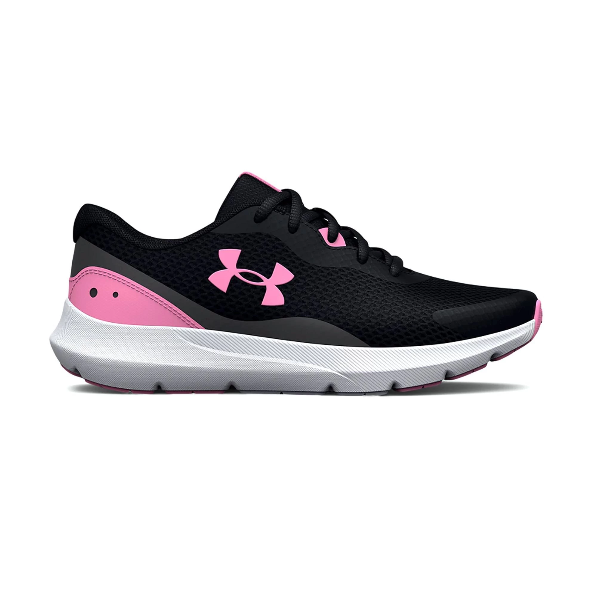 Under Armour Surge 3 Girls Running Trainer Black/Pink 1 Under Armour Surge 3 Girls Running Trainer Black/Pink