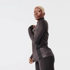 Kalenji Women's Running ½-Zip Long-Sleeved T-Shirt Dry+ -Running equipment k78f27b28e55adfb18d6f2d8018b52626