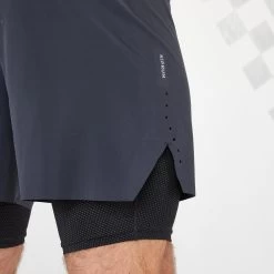 Kiprun Men's Running 2-in-1 Tight Shorts -Running equipment k79727a3973a0054045e9307ab4ece3a4