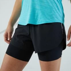 Women's Running Shorts With Integrated Racing Shorts - KIPRUN MARATHON -Running equipment k843c5dd8577f408845f50c19eb6242f3