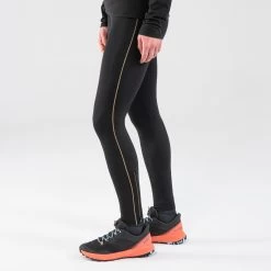 WOMEN'S TRAIL RUNNING LONG LEGGINGS EMBOSS -Running equipment k9411f1a3433265fa60452474e0b46509