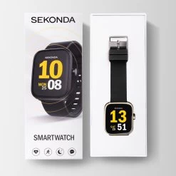 Sekonda Motion Black Silicone Strap Smart Watch With Gold Case -Running equipment k99dd67b7580d7bb375100b9b23bb67d2 1