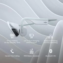 SHOKZ OpenMove Bone Conduction Sports Headphones -Running equipment k9cb4ca3ea594b81372acfc33f76df9a0