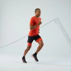 Kiprun Men's Running 2-in-1 Tight Shorts -Running equipment k9d42a13175ea9b349c3f82a1975bc687