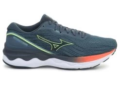 Mizuno Mens Wave Skyrise 3 Running Shoes SmokeB/NLime/NeonFlame -Running equipment kaaca6b728079a4a49fcb01641ab87b02