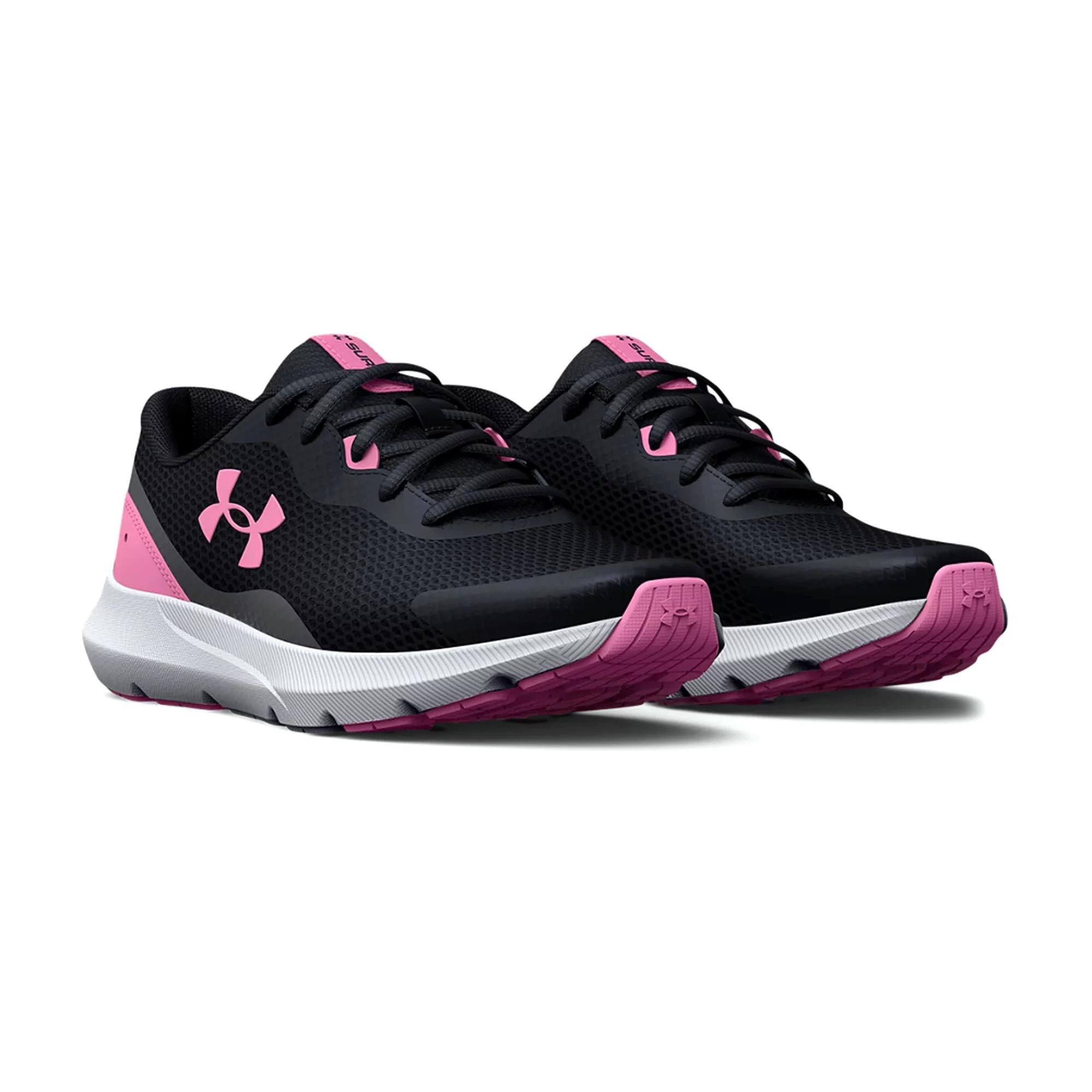 Under Armour Surge 3 Girls Running Trainer Black/Pink 4 Under Armour Surge 3 Girls Running Trainer Black/Pink - Image 4