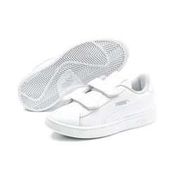 PUMA Kids Smash V2 Trainers Running Shoes - White