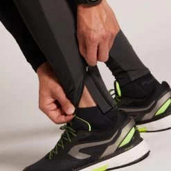 KIPRUN WARM RAIN MEN'S RUNNING TIGHTS WATERPROOF BLACK -Running equipment kaf77150e304f1df0e330ac5a08098ce6