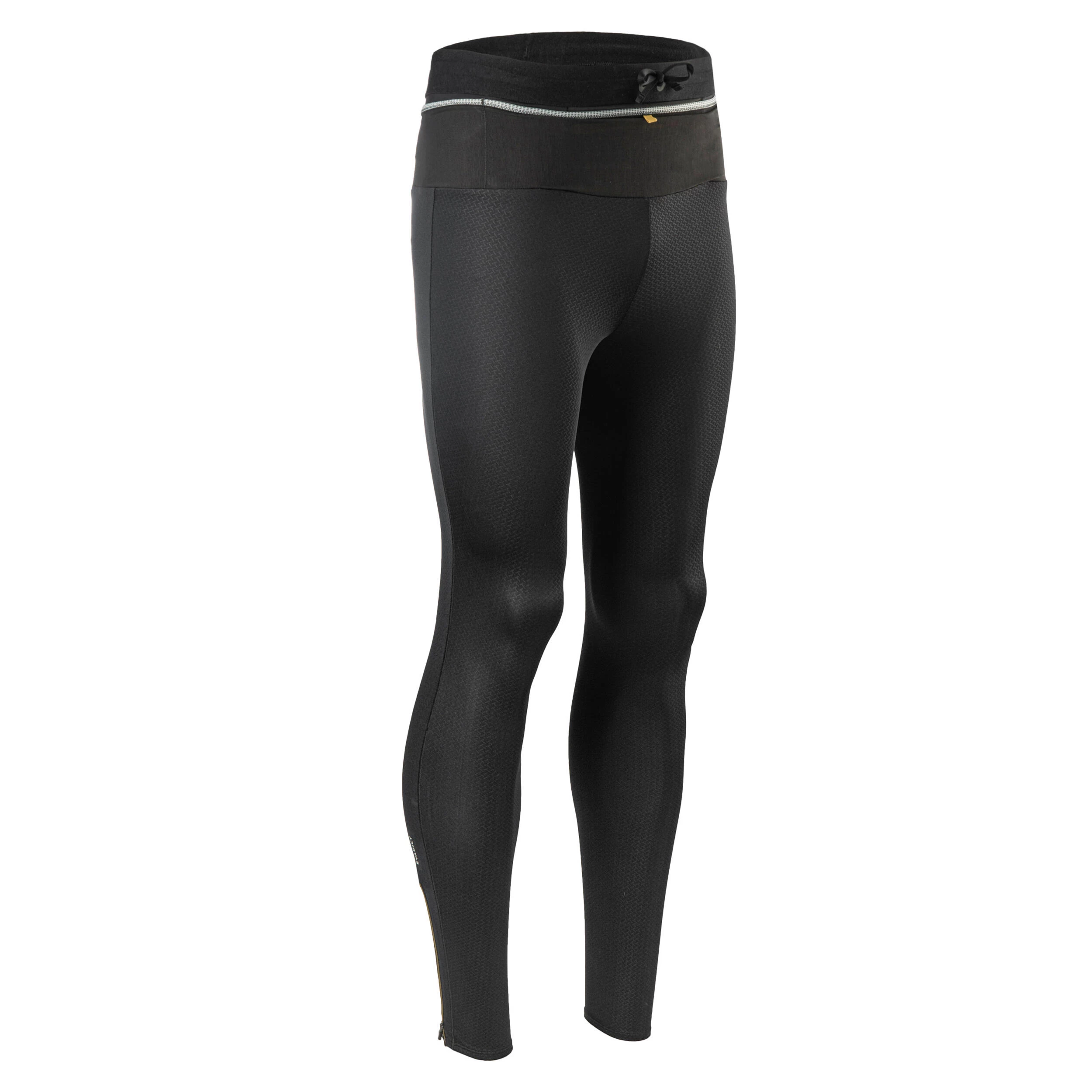 Men's Trail Running Long Leggings Emboss Black