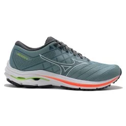 Mizuno Mens Wave Inspire 18 Running Shoes SmokeB/White/NeonFlame