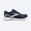 Brooks Womens Ghost 15 Wide Fit Running Shoes Navy 1203801D450