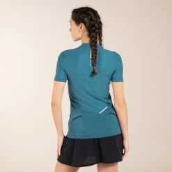 WOMEN'S TRAIL RUNNING SHORT-SLEEVED ZIP T-SHIRT 9 WOMEN'S TRAIL RUNNING SHORT-SLEEVED ZIP T-SHIRT -Running equipment ke047ea560a51835ceac08fb30e4e41f9