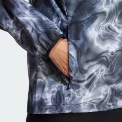 ADIDAS Own The Run Allover Print Hooded Running Windbreaker -Running equipment kfab6abf165333b8c384fd7c964937ad1